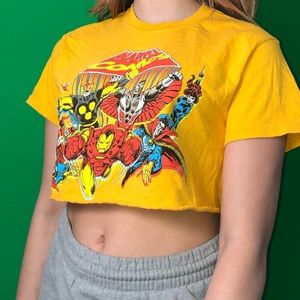 Marvel Comics graphic crop top